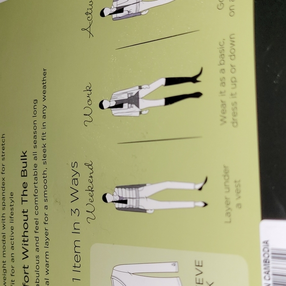 Cuddl Duds Crimson SoftWear Long Sleeve V-Neck Soft Comfort Warm Layers - Picture 6 of 8